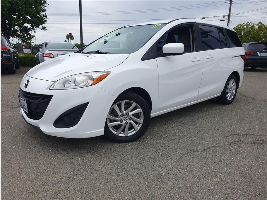 White 2012 Mazda MAZDA5 Minivan Front-Wheel Drive 5-Speed Automatic Overdrive