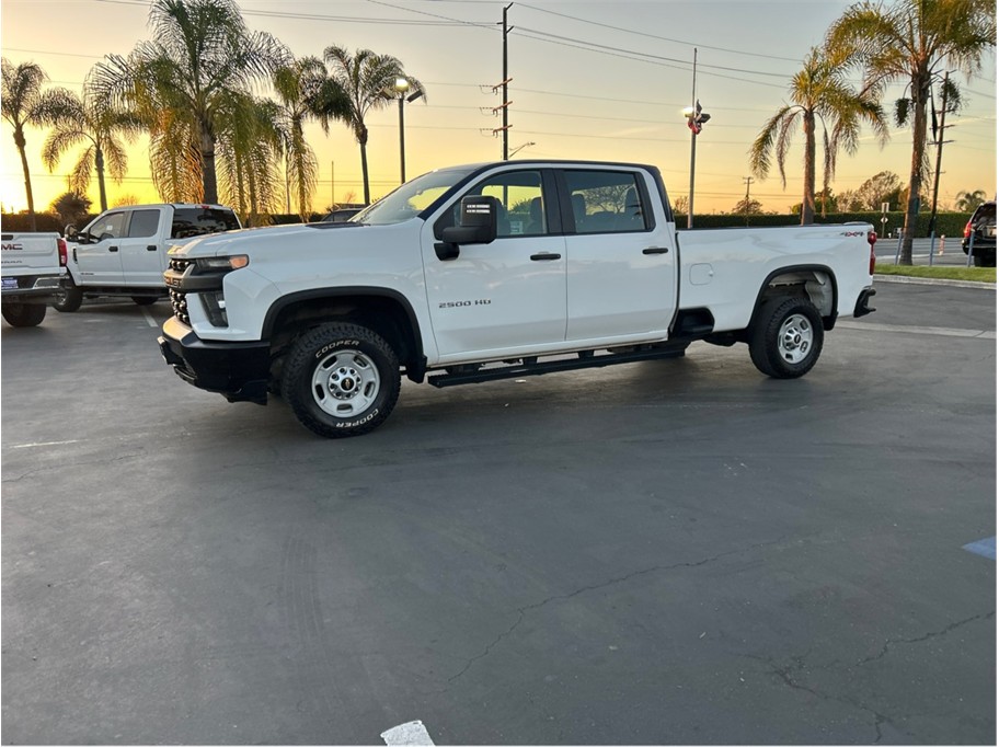 White 2023 Chevrolet Silverado 2500HD Work Truck Crew Cab LB 4WD Pickup Truck Four-Wheel Drive 6-Speed Automatic