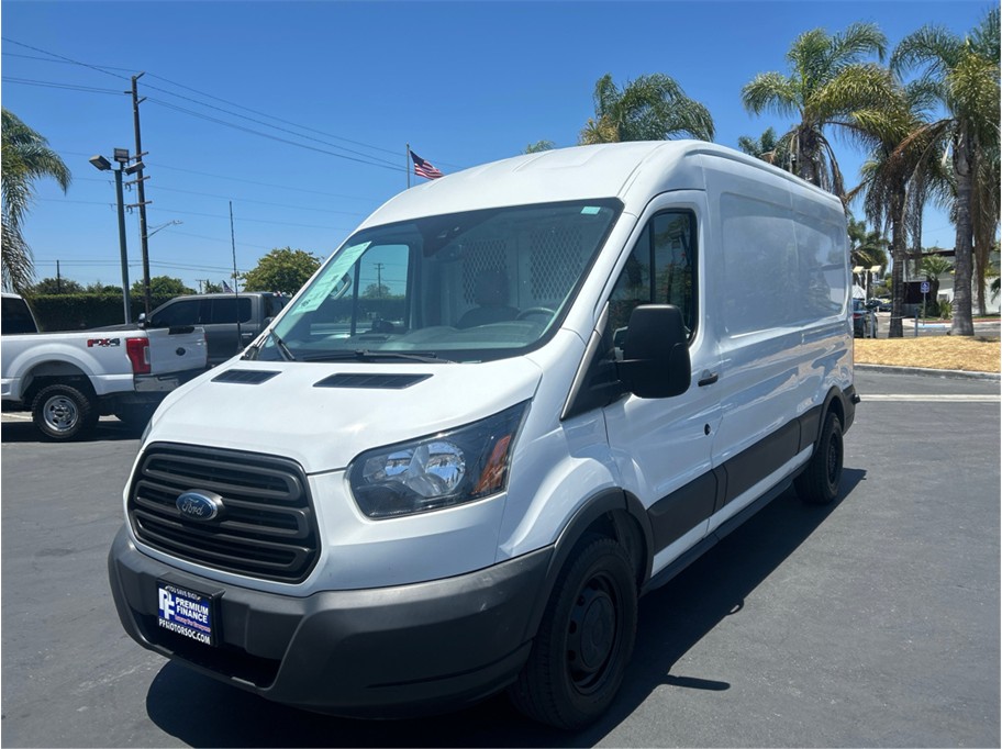 White 2018 Ford Transit Cargo 150 3dr LWB Medium Roof Cargo Van with Sliding Passenger Side Door Van Rear-Wheel Drive 6-Speed Automatic Overdrive