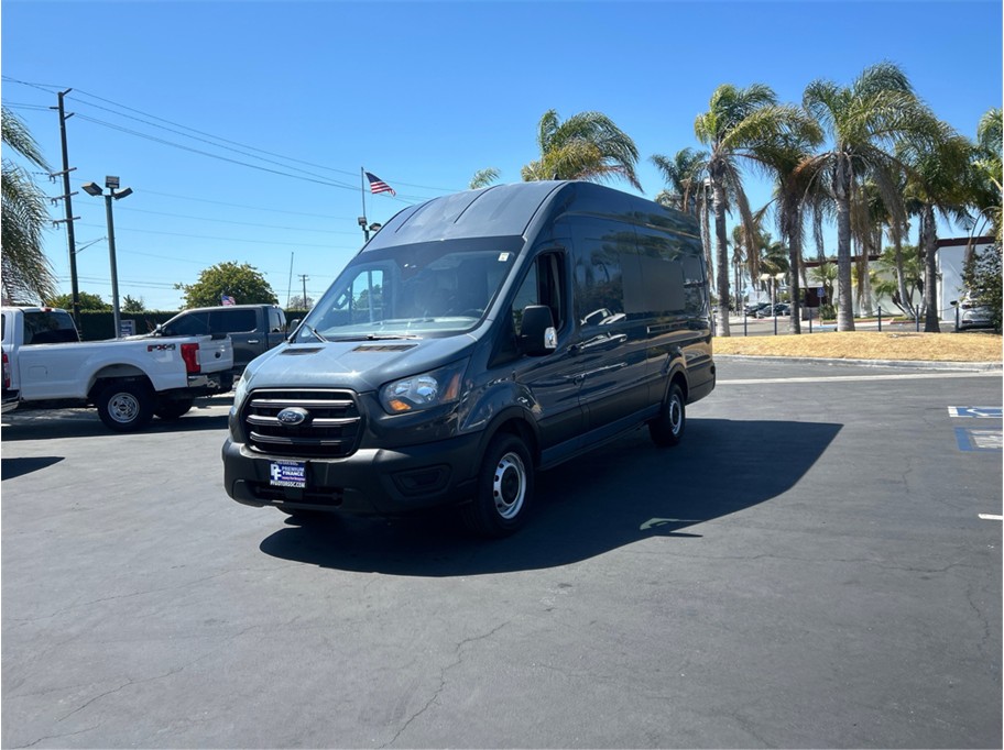 Blue 2020 Ford Transit Cargo 250 Extended High Roof LWB RWD Van Rear-Wheel Drive