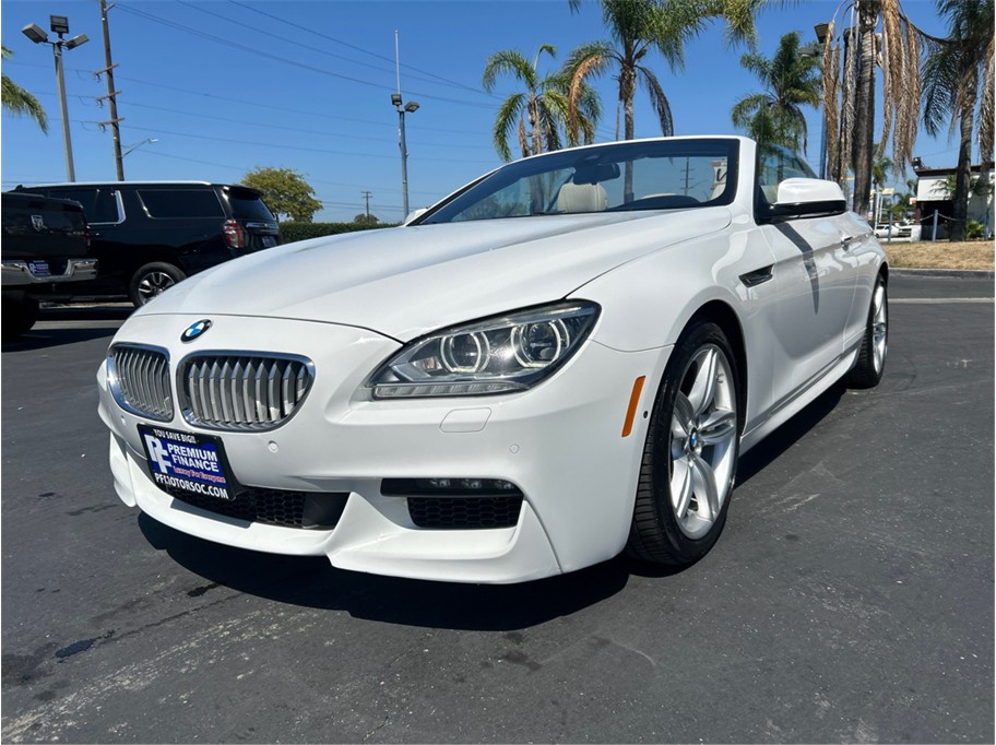 White 2015 BMW 6 Series Convertible Rear-Wheel Drive 8-Speed Automatic