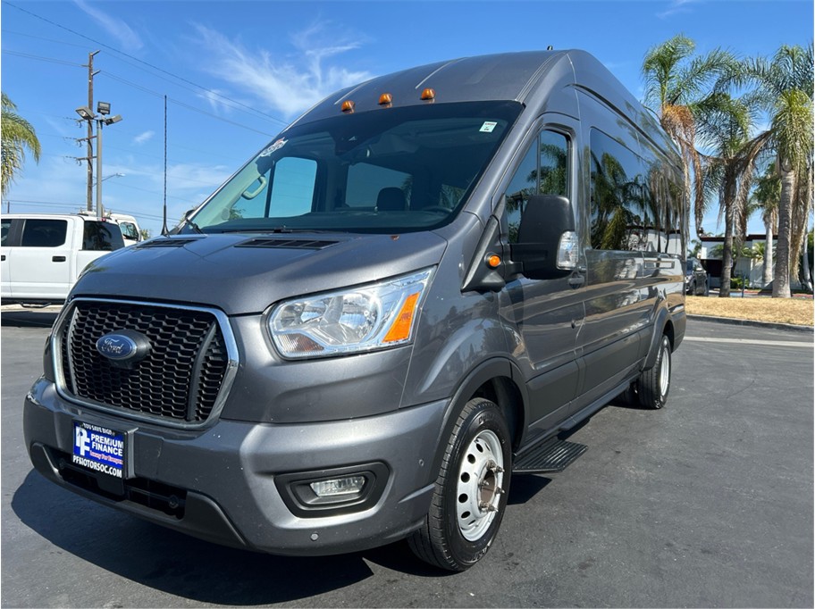 Gray 2022 Ford Transit Passenger Van Rear-Wheel Drive 10-Speed Automatic
