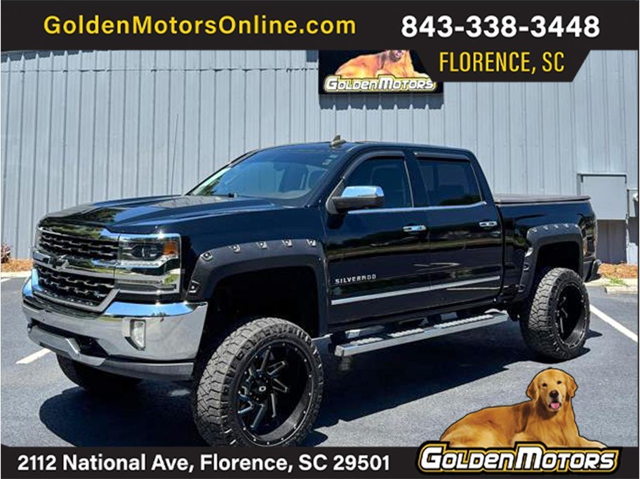 Black 2018 Chevrolet Silverado 1500 Pickup Truck Four-Wheel Drive 6-Speed Automatic Overdrive