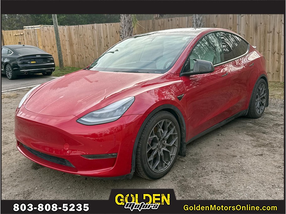 Red 2021 Tesla Model Y Performance AWD SUV / Crossover All-Wheel Drive Automatic