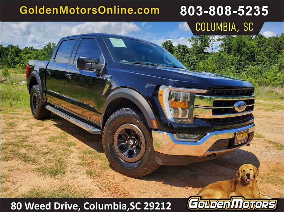 Black 2021 Ford F-150 Pickup Truck Four-Wheel Drive Automatic