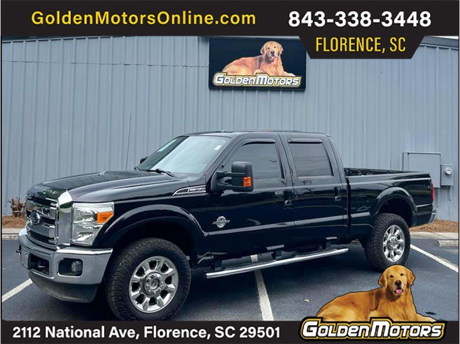 Black 2016 Ford F-350 Super Duty Lariat Crew Cab 4WD Pickup Truck Four-Wheel Drive 6-Speed Automatic