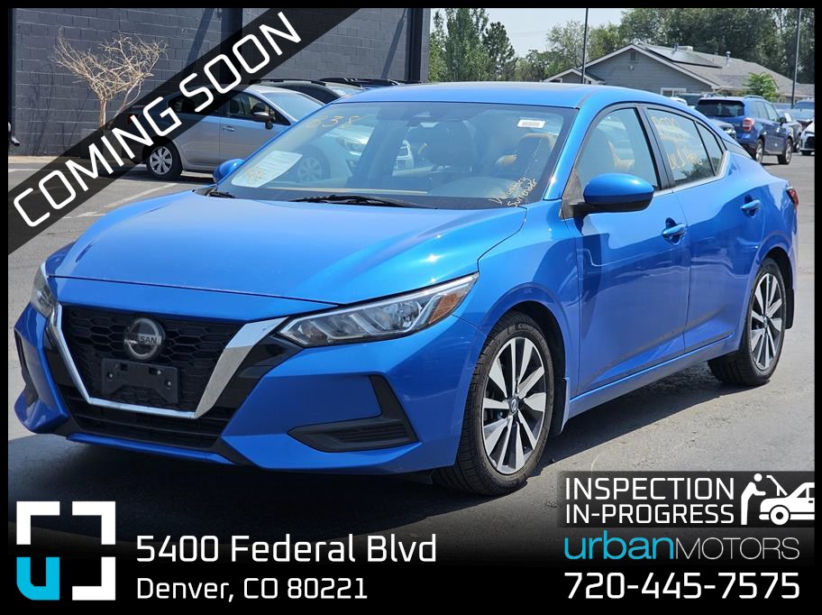 Blue 2021 Nissan Sentra Sedan Front-Wheel Drive Continuously Variable Transmission