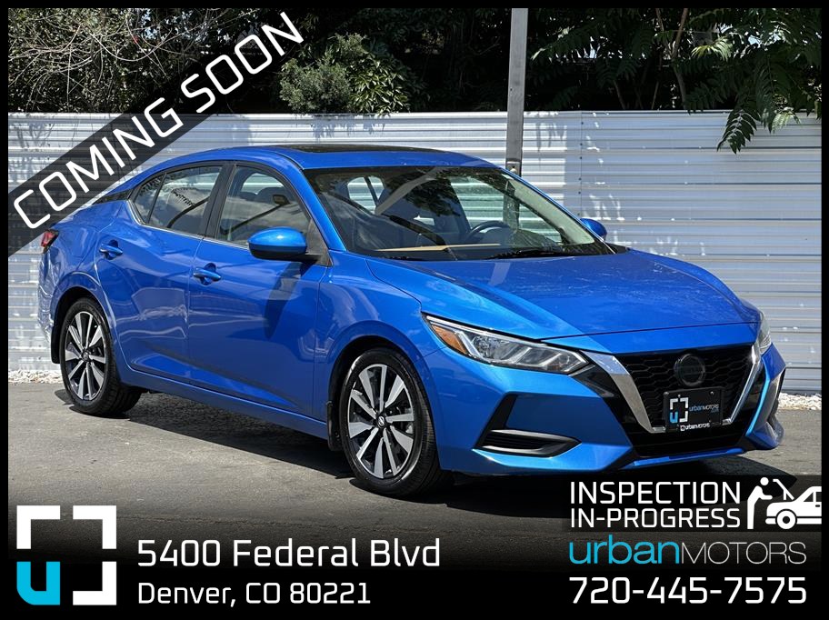 Blue 2021 Nissan Sentra Sedan Front-Wheel Drive Continuously Variable Transmission