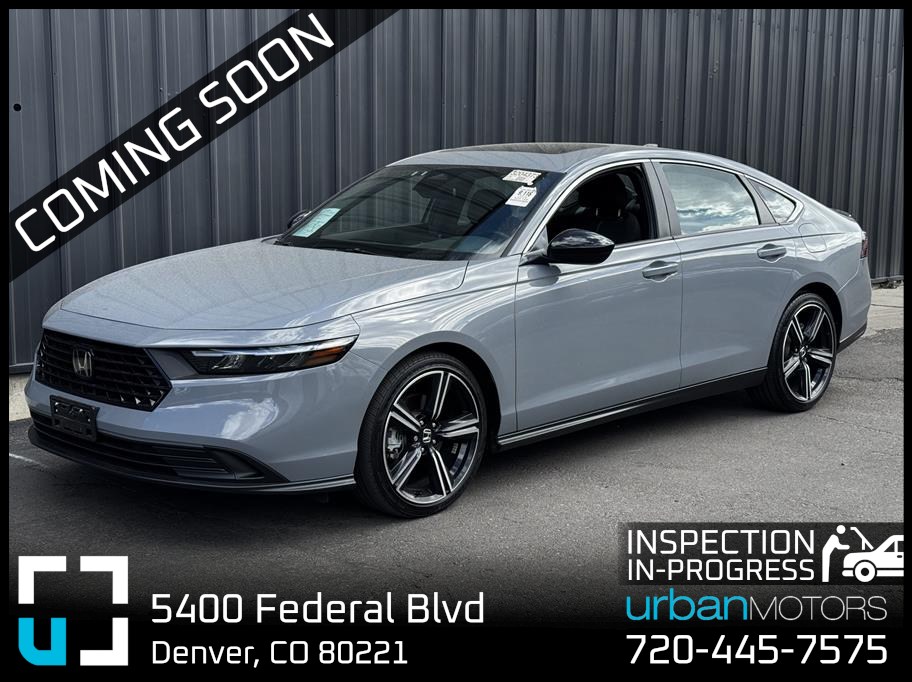 Gray 2024 Honda Accord Hybrid Sedan Front-Wheel Drive Continuously Variable Transmission