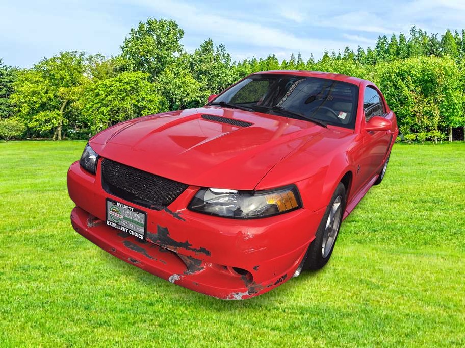 Red 2000 Ford Mustang Coupe RWD Coupe Rear-Wheel Drive Automatic