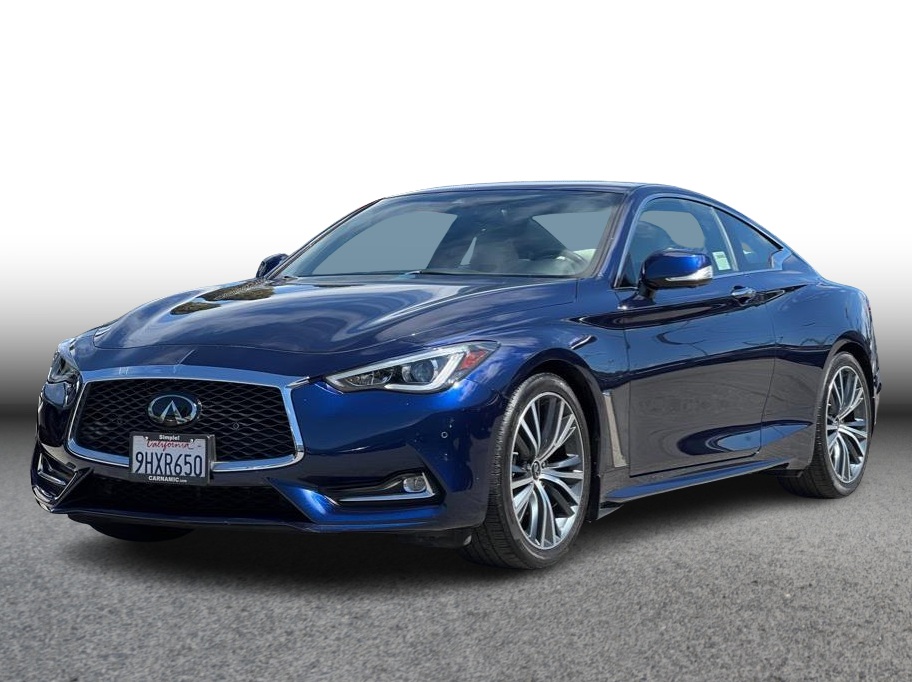 Blue 2022 INFINITI Q60 Coupe Rear-Wheel Drive 7-Speed Automatic