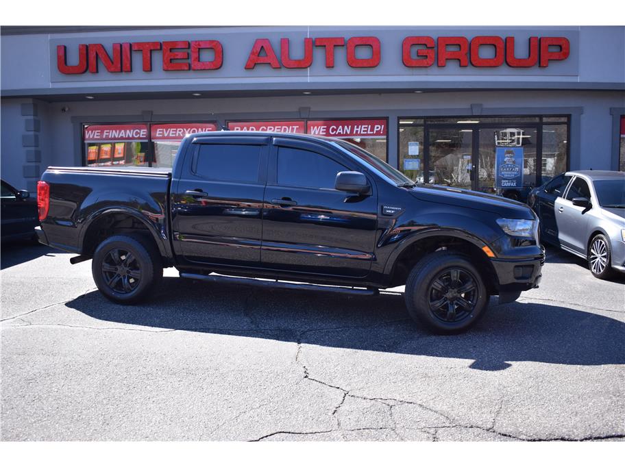 Black 2019 Ford Ranger XLT SuperCrew 4WD Pickup Truck Four-Wheel Drive Automatic