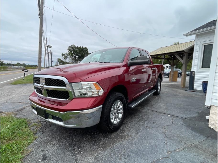 Red 2014 RAM 1500 Pickup Truck Four-Wheel Drive 8-Speed Automatic