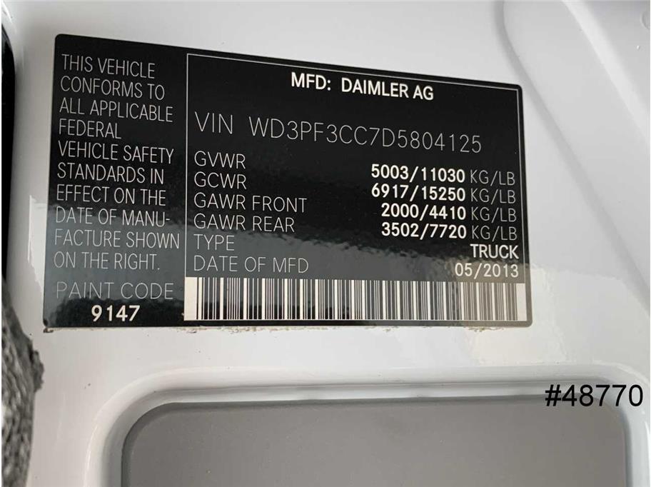 2013 Mercedes 3500 Sprinter DRW