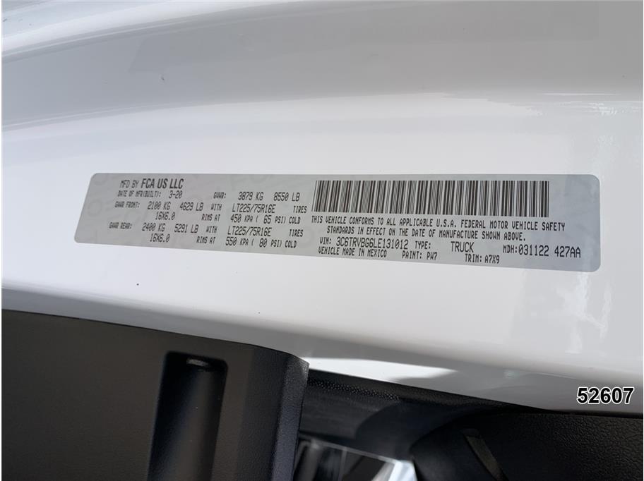 2020 Ram 1500 Promaster