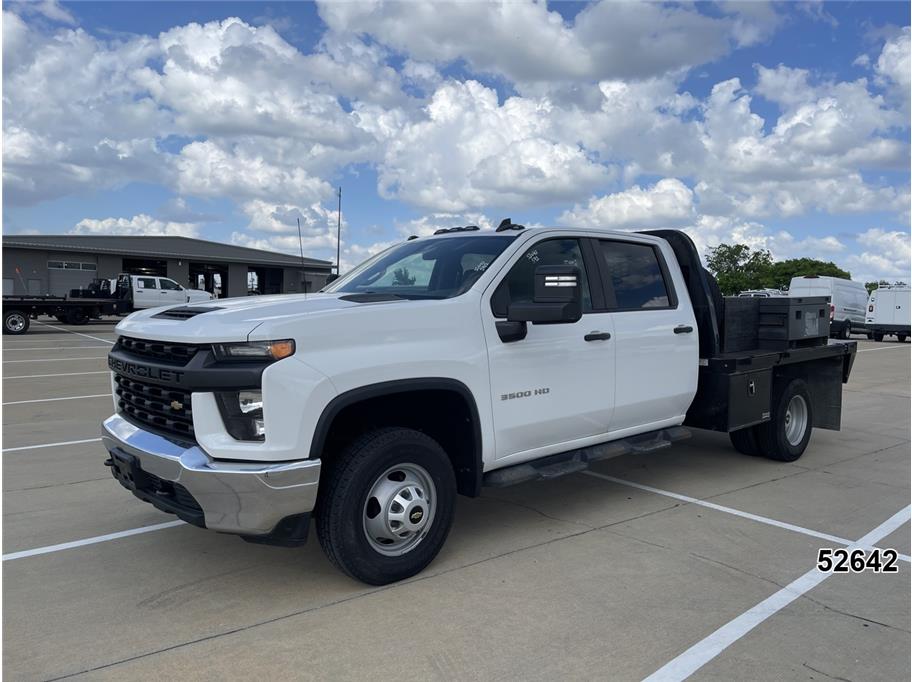 White 2021 Chevrolet Silverado 3500HD Chassis Work Truck Crew Cab 4WD Pickup Truck Four-Wheel Drive Automatic