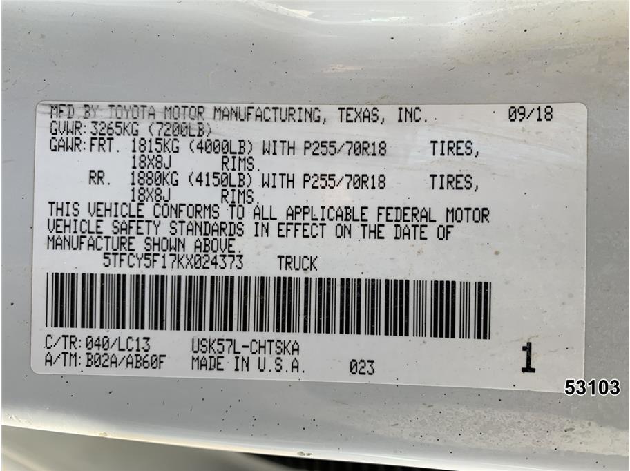 2019 Toyota Tundra