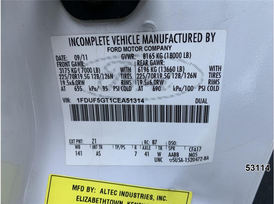 2012 Ford F550