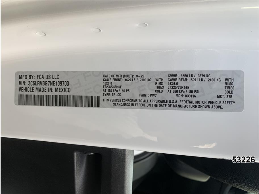 2022 Ram 1500 Promaster