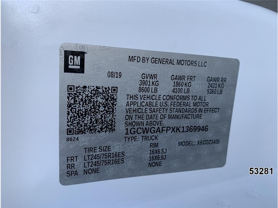 2019 Chevrolet 2500 Express