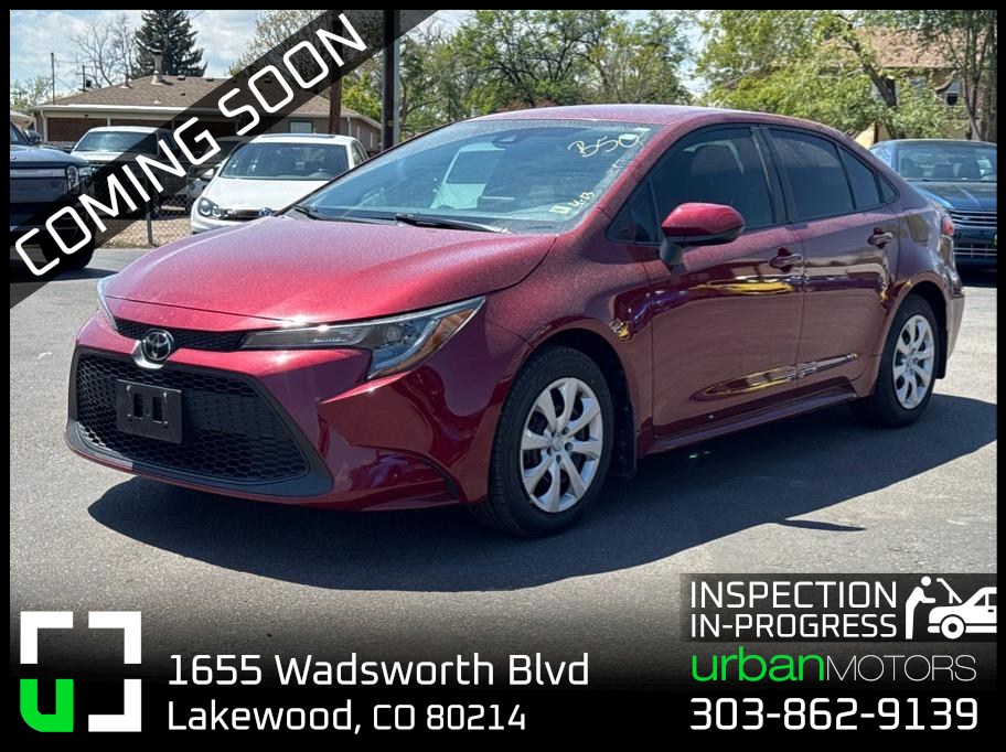 Red (Burgundy) 2022 Toyota Corolla LE FWD Sedan Front-Wheel Drive Continuously Variable Transmission
