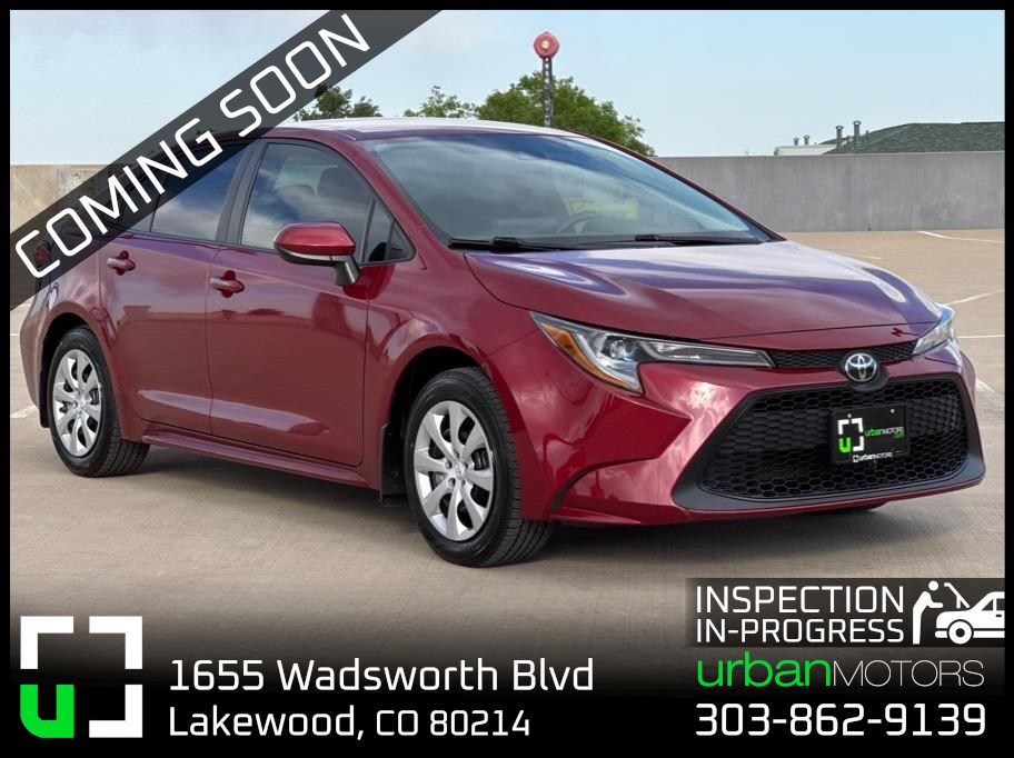 Red (Burgundy) 2022 Toyota Corolla LE FWD Sedan Front-Wheel Drive Continuously Variable Transmission