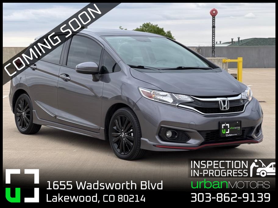 Gray 2018 Honda Fit Sport Hatchback Front-Wheel Drive Continuously Variable Transmission