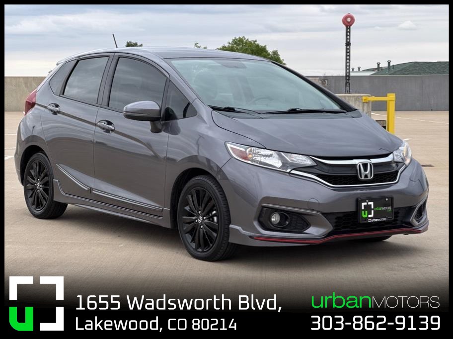 Gray 2018 Honda Fit Sport Hatchback Front-Wheel Drive Continuously Variable Transmission
