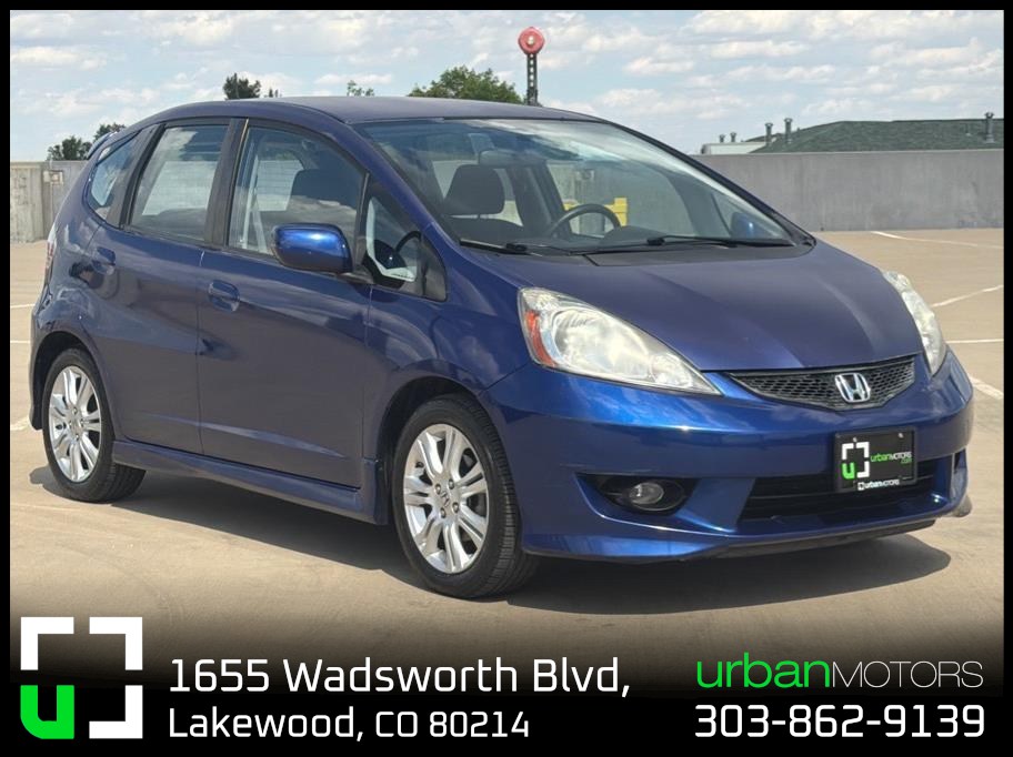 Blue 2009 Honda Fit Hatchback Front-Wheel Drive 5-Speed Automatic Overdrive
