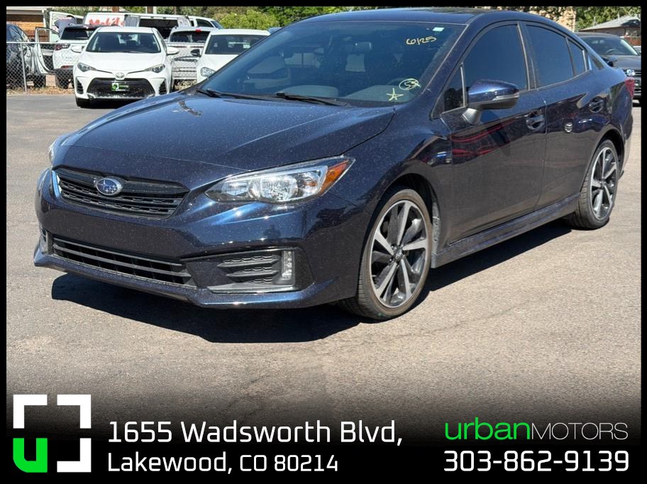 Blue 2021 Subaru Impreza Sedan All-Wheel Drive 7-Speed CVT