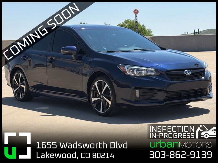 Blue 2021 Subaru Impreza Sedan All-Wheel Drive 7-Speed CVT