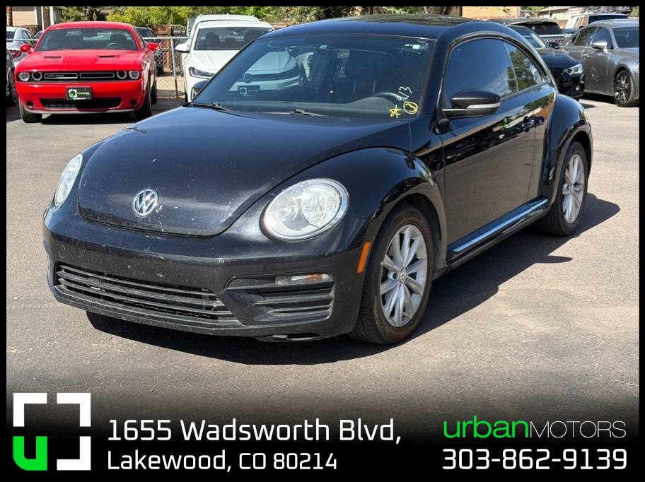 Black 2018 Volkswagen Beetle Hatchback Front-Wheel Drive 6-Speed Automatic