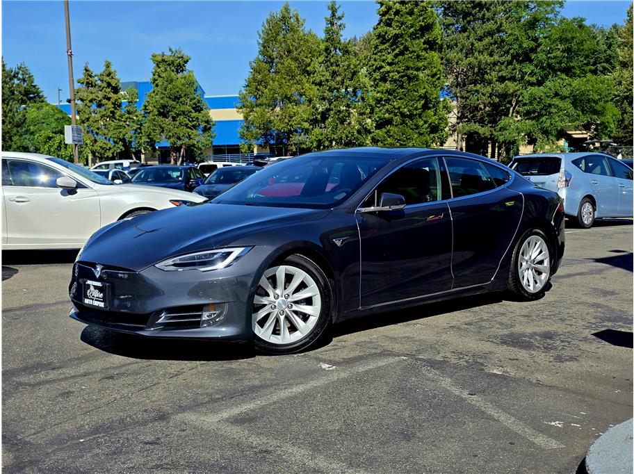 Gray 2016 Tesla Model S 70D AWD Sedan All-Wheel Drive Automatic
