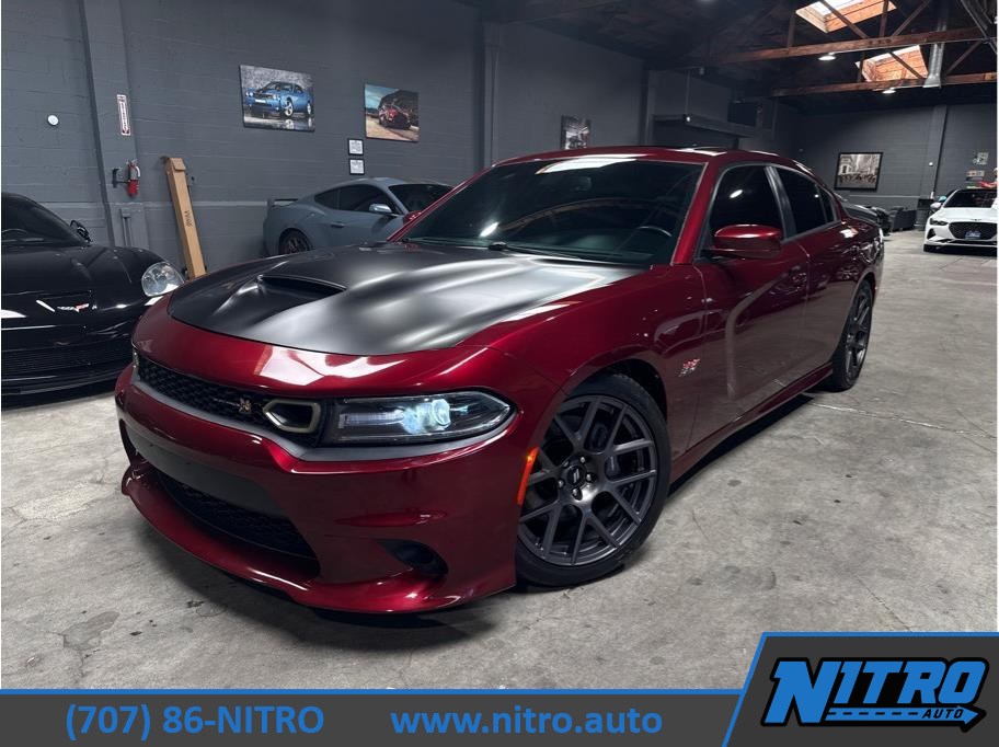 Red (Burgundy) 2019 Dodge Charger R/T Scat Pack RWD Sedan Rear-Wheel Drive 8-Speed Automatic