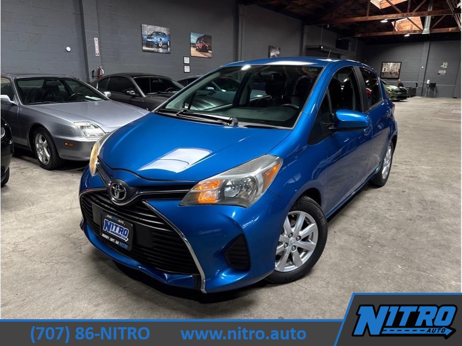 Blue 2015 Toyota Yaris Hatchback Front-Wheel Drive 4-Speed Automatic