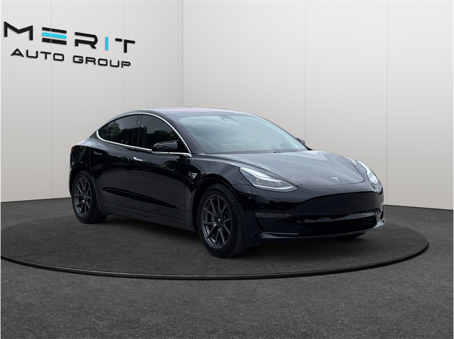 Black 2018 Tesla Model 3 Mid Range RWD Sedan Rear-Wheel Drive Automatic