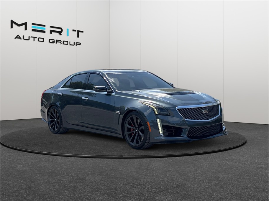 Gray 2016 Cadillac CTS-V RWD Sedan Rear-Wheel Drive 8-Speed Automatic