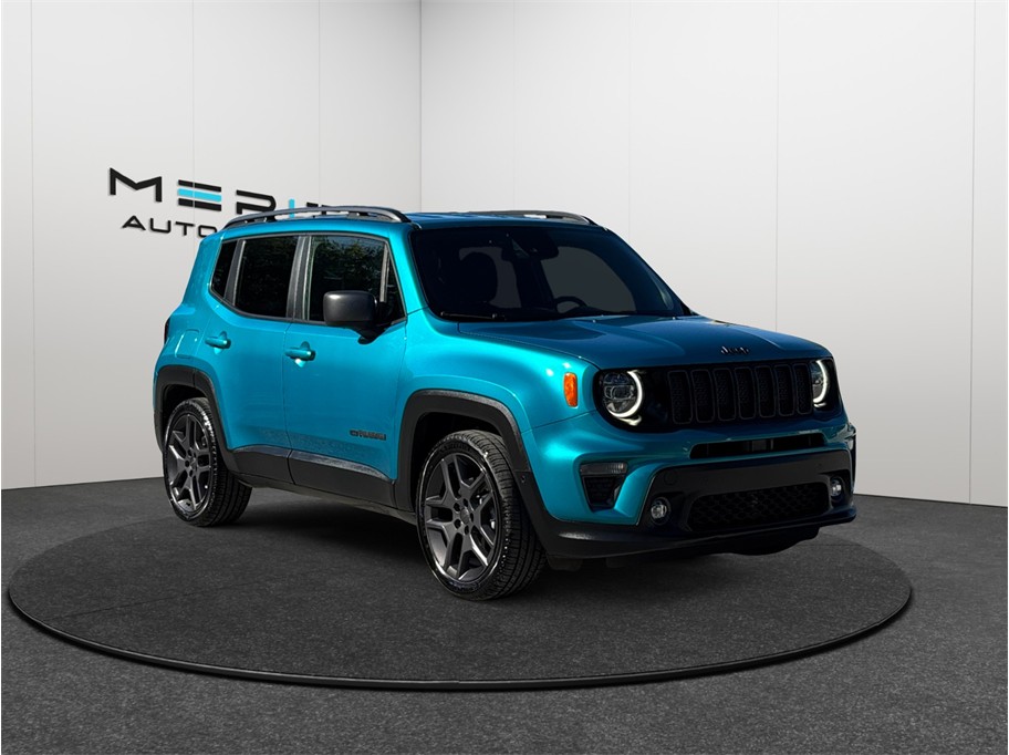 Blue 2021 Jeep Renegade Latitude FWD SUV / Crossover Front-Wheel Drive 9-Speed Automatic