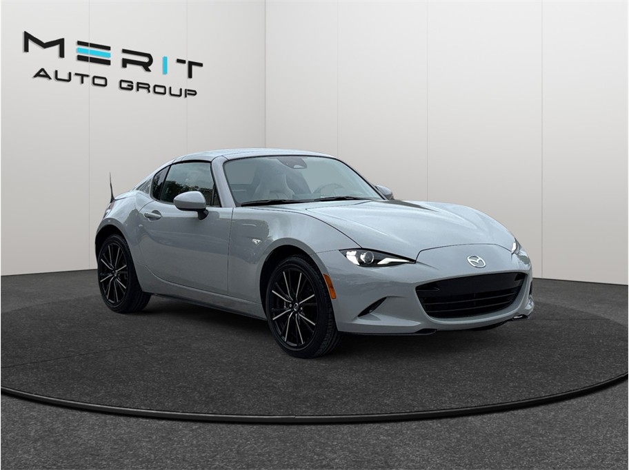 Gray 2024 Mazda MX-5 Miata RF Grand Touring RWD Convertible Rear-Wheel Drive 6-Speed Manual