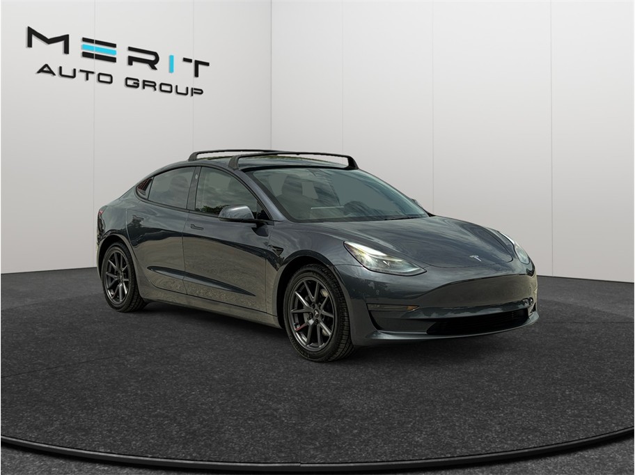 Gray 2023 Tesla Model 3 Sedan Rear-Wheel Drive Automatic