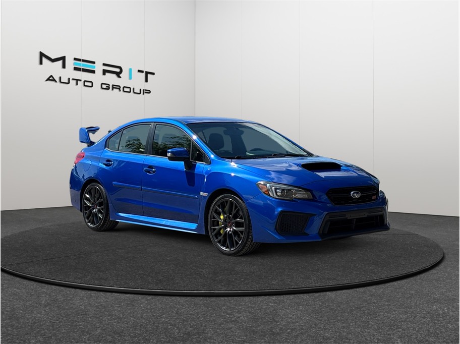 Blue 2019 Subaru WRX STI Sedan All-Wheel Drive 6-Speed Manual