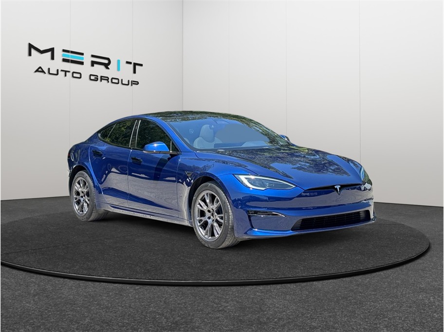 Blue 2022 Tesla Model S Sedan All-Wheel Drive Automatic