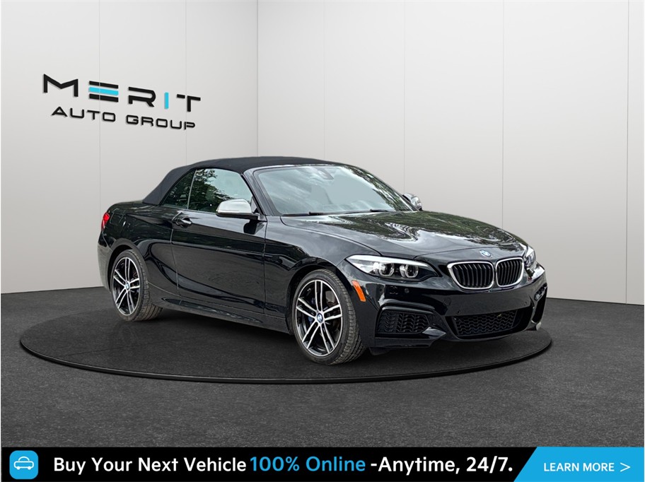 Black 2019 BMW 2 Series Convertible Rear-Wheel Drive 8-Speed Automatic