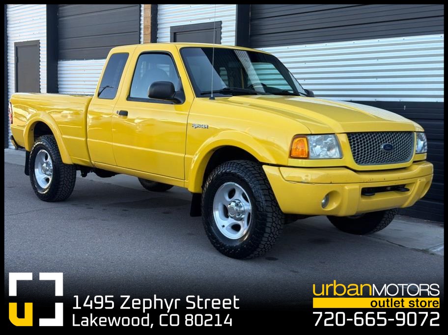 Yellow 2001 Ford Ranger Edge 4 Door Extended Cab 4WD Pickup Truck Four-Wheel Drive 5-Speed Manual
