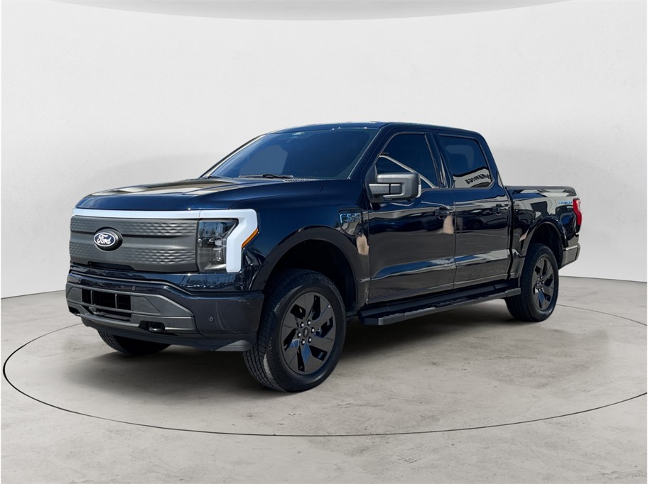 Black 2024 Ford F-150 Lightning Flash SuperCrew AWD Pickup Truck All-Wheel Drive Automatic