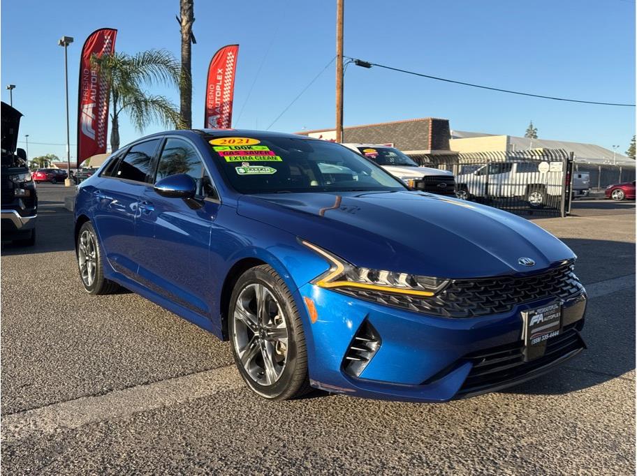 Blue 2021 Kia K5 EX FWD Sedan Front-Wheel Drive 8-Speed Automatic