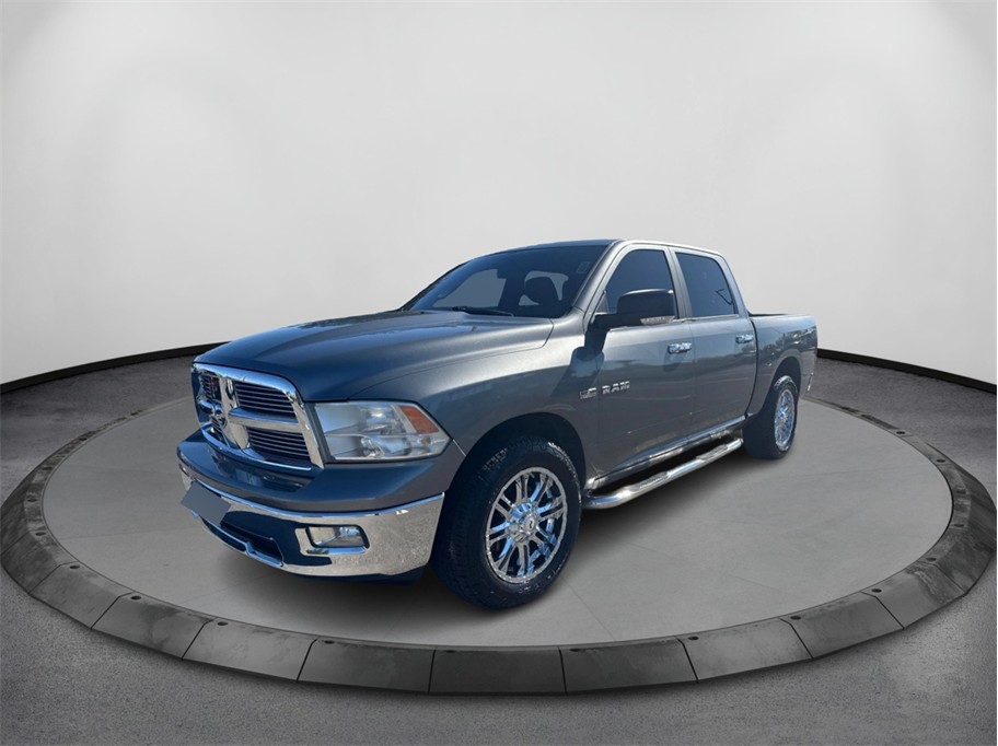 Gray 2009 Dodge RAM 1500 SLT Crew Cab 4WD Pickup Truck Four-Wheel Drive 5-Speed Automatic Overdrive