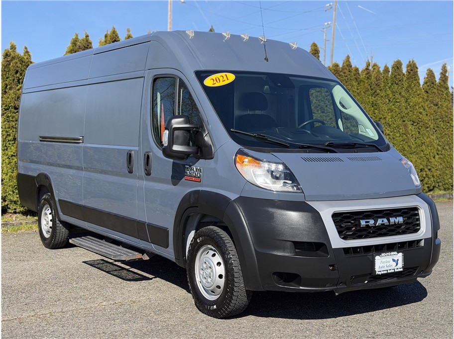 Gray 2021 RAM ProMaster 3500 159 High Roof Extended Cargo Van FWD Van Front-Wheel Drive 6-Speed Automatic