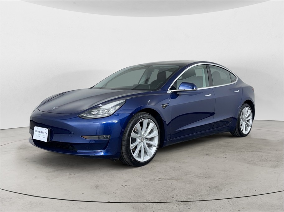 Blue 2017 Tesla Model 3 Long Range RWD Sedan Rear-Wheel Drive Automatic