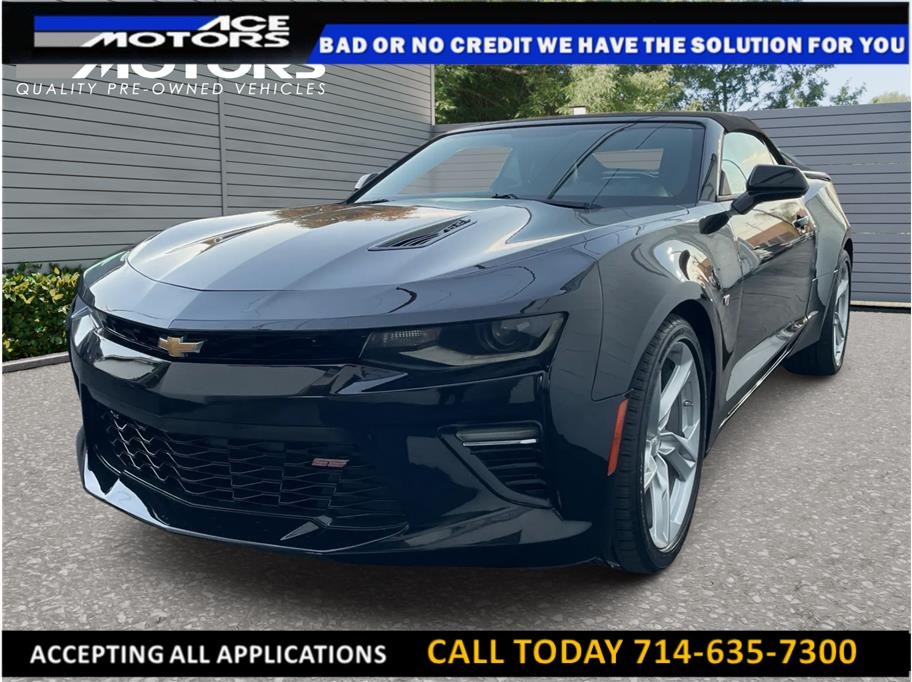 Black 2017 Chevrolet Camaro 1SS Convertible RWD Convertible Rear-Wheel Drive 8-Speed Automatic